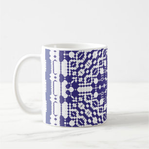 Blue orbital tiles decor. Fashionab Coffee Mug