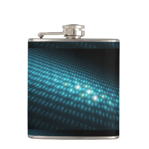 Blue Orbs 3D Hip Flask