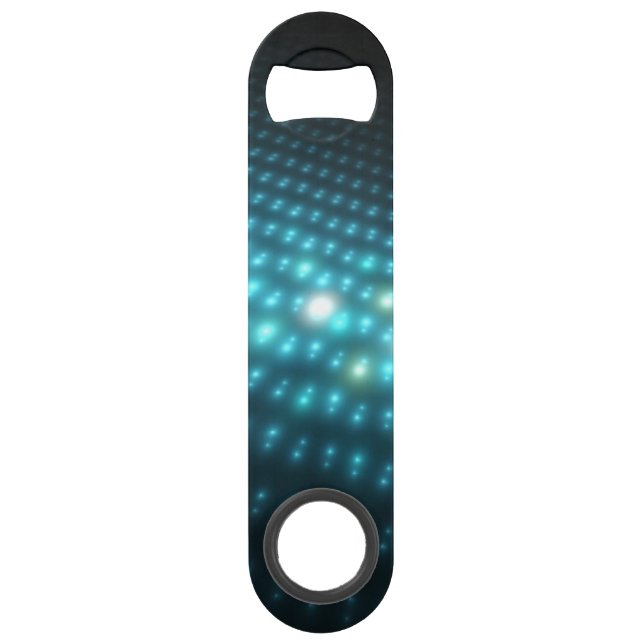 Blue Orbs 3D Speed Bottle Opener (Front)