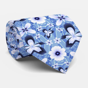 Blue Orchid Elegant Flower Tie