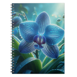 Blue Orchid Floral Notebook