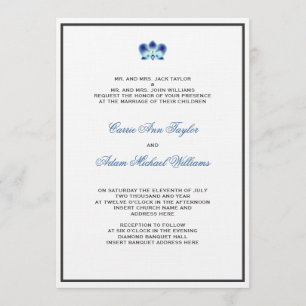 Blue Orchid Invitation