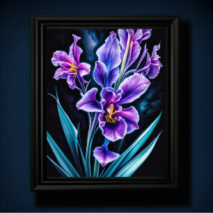 Blue Orchid Poster