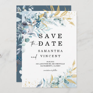 Blue Orchid Save the Date cards