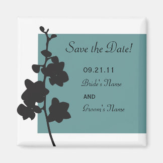 Blue Orchid Save the Date Magnet