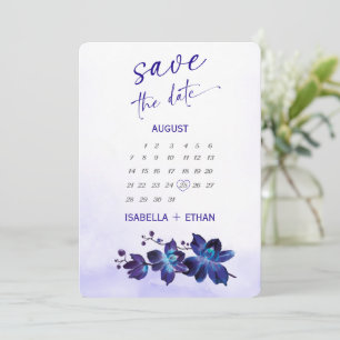 Blue Orchid Turquoise Save the Date Card Ideas