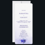 Blue Orchid Wedding Program Template<br><div class="desc">This beautiful Blue Orchid  Wedding Program Template are fully customizable for your special day. Shop today!
Must-have customised Modern Wedding Program Template printed on beautifully thick card. Charming designs,  professional printing & affordable prices.</div>