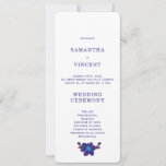 Blue Orchid Wedding Program Template<br><div class="desc">This beautiful Blue Orchid  Wedding Program Template are fully customizable for your special day. Shop today!
Must-have customised Modern Wedding Program Template printed on beautifully thick card. Charming designs,  professional printing & affordable prices.</div>