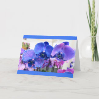 "Blue Orchids" - All Occasion Greeting Card