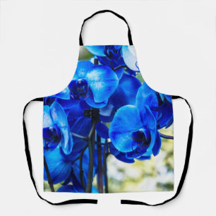 Blue orchids apron