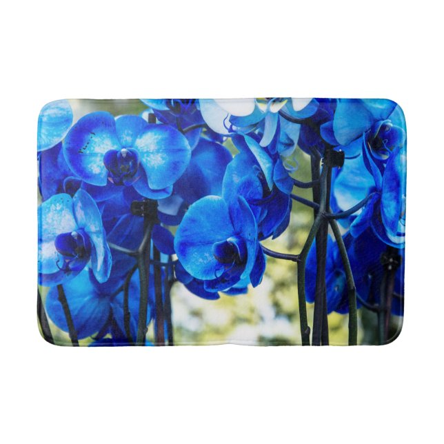 Blue orchids bath mat (Front)