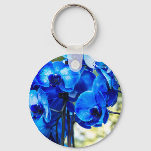 Blue orchids keychain
