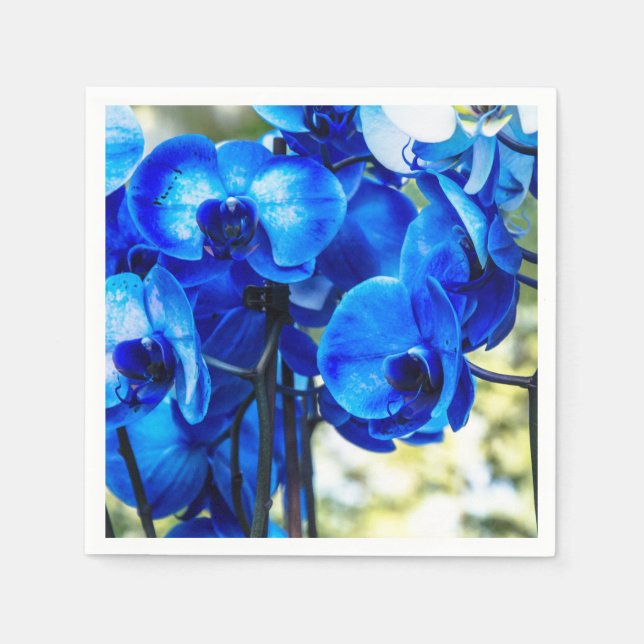 Blue orchids napkin (Front)