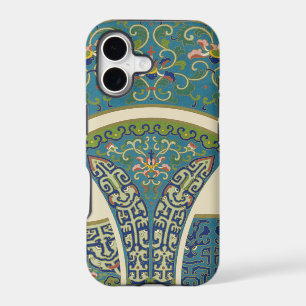 Blue Oriental Designs with Smiling Faces