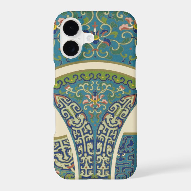 Blue Oriental Designs with Smiling Faces (Back)