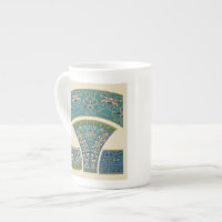 Blue Oriental Designs with Smiling Faces