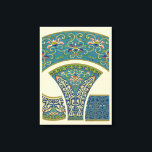 Blue Oriental Designs with Smiling Faces Canvas Print<br><div class="desc">Magnificent blue oriental designs and floral print make up this amazing piece. Smiling faces peer out at you from with the designs. Purchase a copy today!</div>