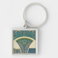 Blue Oriental Designs with Smiling Faces