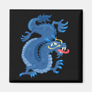 Blue, Oriental Dragon Magnet