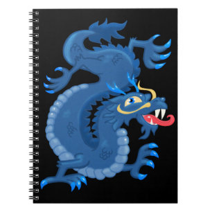 Blue Oriental Dragon Notebook