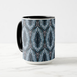 Blue Oriental Geometric ornament Mug