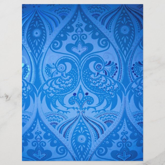 Blue Oriental Peacock Birds (Front)