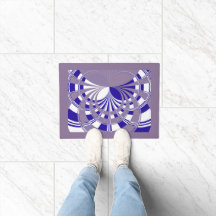 Blue ornament - foot mat carpet