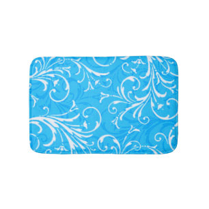 Blue Ornamental Bath Mat