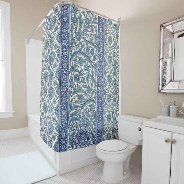 Blue Ornate Floral Arabic Pattern (In Situ)