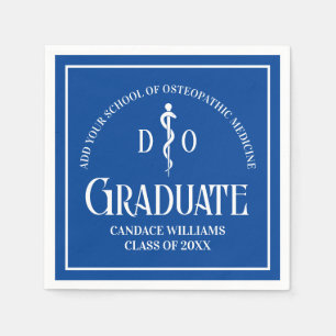Blue Osteopathic Medical School Graduation Party Napkin