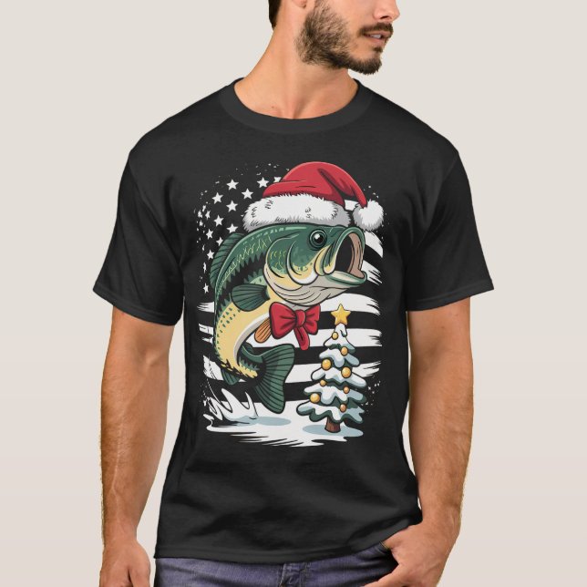 Blue - Outlined Fish Trio T-Shirt (Front)