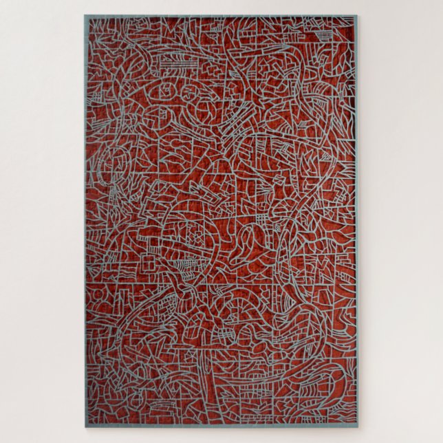 blue over red maze jigsaw puzzle (Vertical)