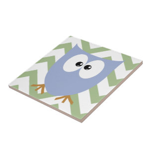 Blue Owl Baby Boy Tile