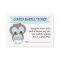 Blue Owl Baby Shower Diaper Raffle Ticket Insert