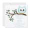 Blue Owl Baby Shower Invitation