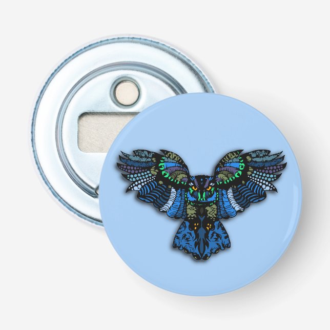 Blue Owl Bottle Opener (Front)