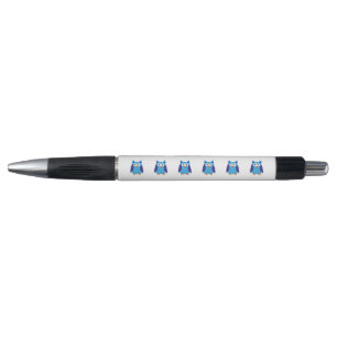 Blue owl cartoon pen