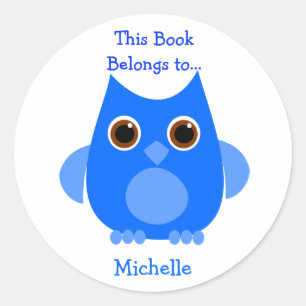 Blue Owl Classic Round Sticker