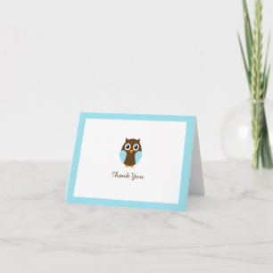 Blue Owl Custom Foled Merci Cartes