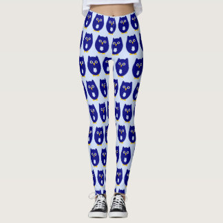 Blue Owl Design Any Colour Background Leggings