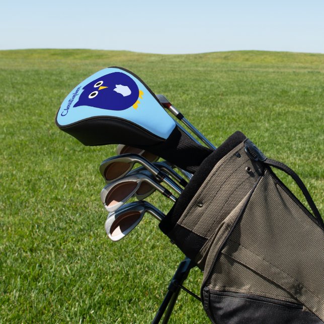 Blue Owl Design Golf Head Cover (In Situ)