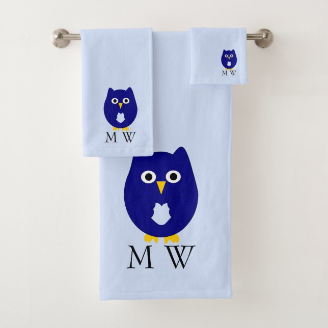 Blue Owl Design Monogrammed (En situation)
