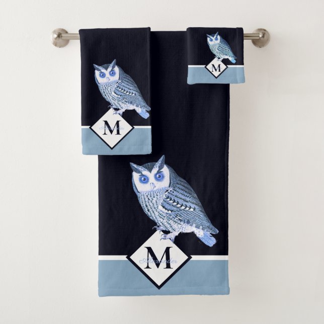 Blue Owl Grey Nom du monogramme (En situation)
