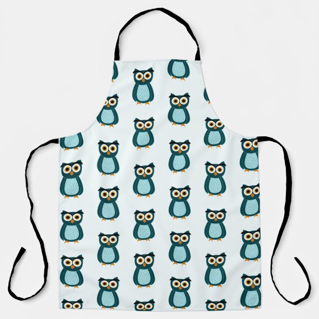 Blue Owl illustration Apron (Front)