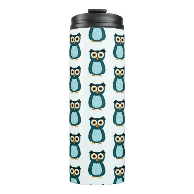 Blue Owl illustration Thermal Tumbler (Front)