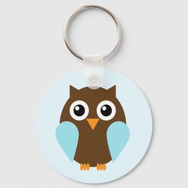 Blue Owl Keychain (Front)