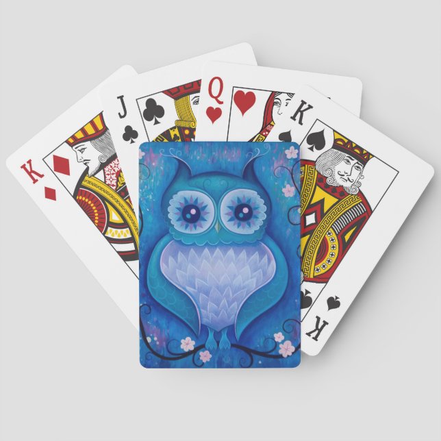 blue owl playing cards (Back)