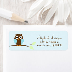 Blue Owl Return Address Labels