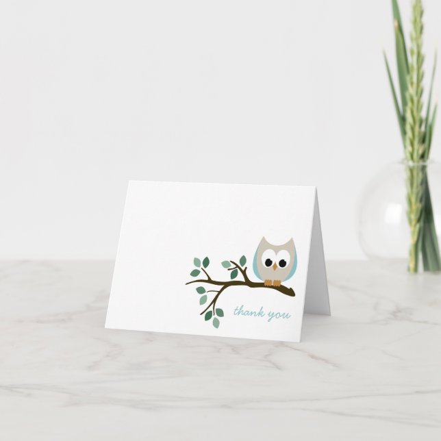 Blue Owl Thank You Card (Front)