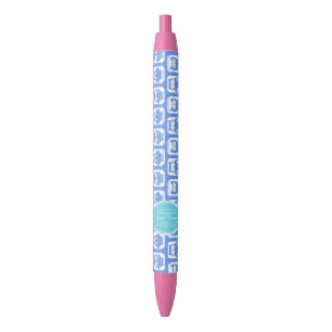 Blue Owls Aqua Personalized Name N#1 Black Ink Pen